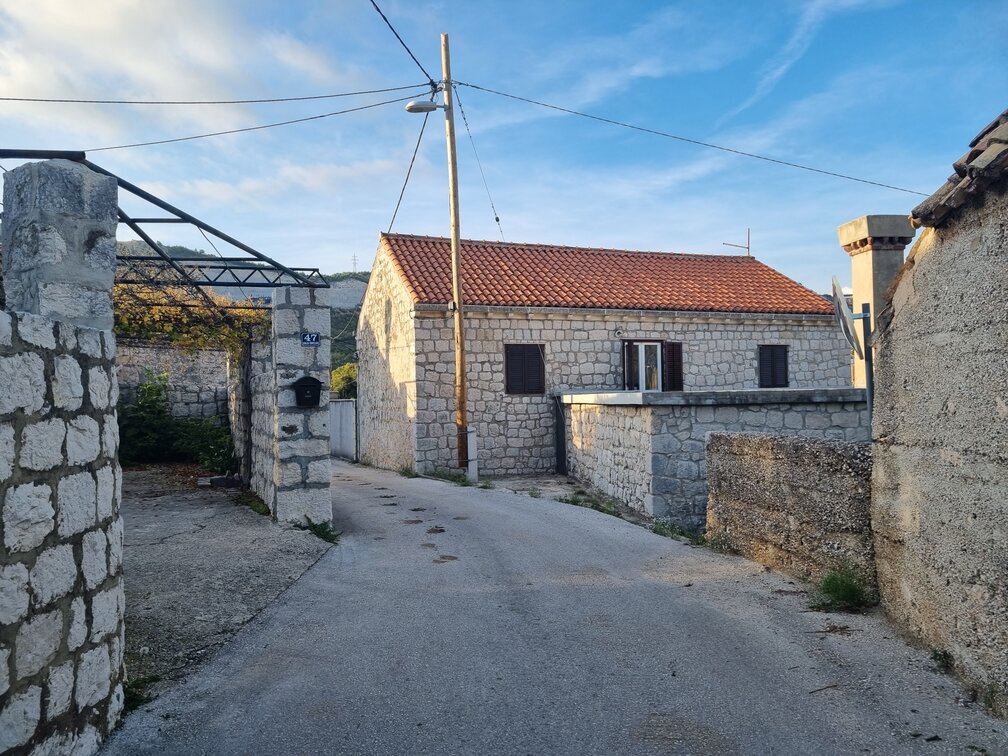 Traditional stone houses in Brgat, ATV quad tour in Dubrovnik